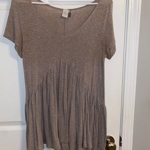 Brown flowy blouse